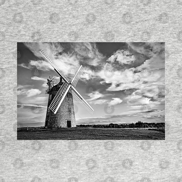 Great Haseley Windmill Monochrome by IanWL